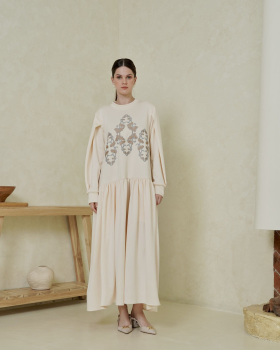 Asha Ruffle Dress - Butter