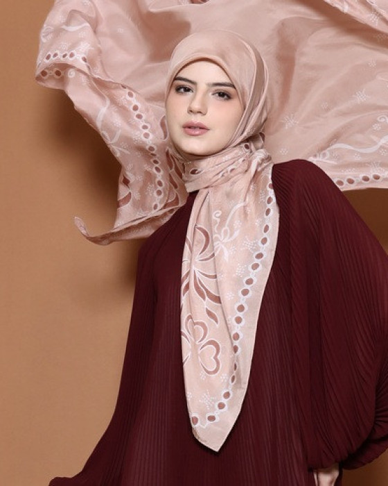 Ribbon Scarf - Peach