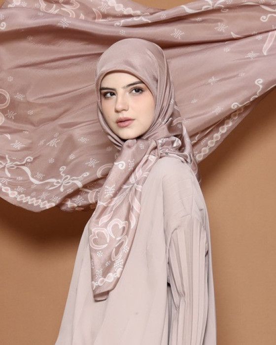 Ribbon Scarf - Taupe