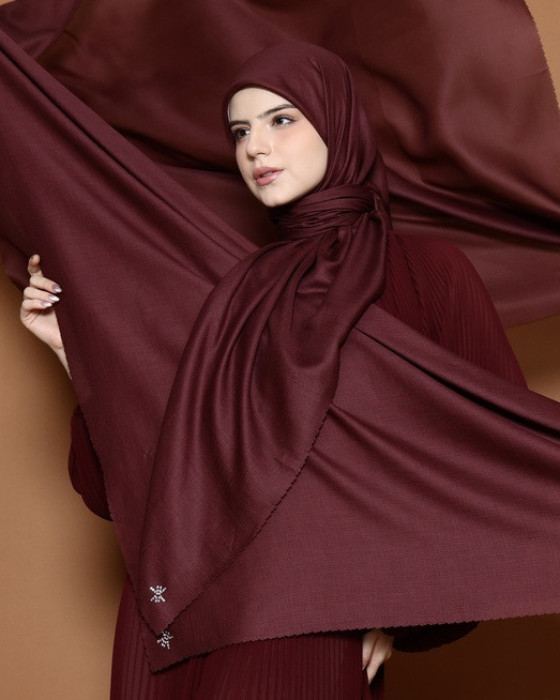 Crystal Scarf - Maroon