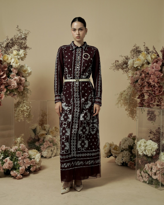 Tamara Dress - Burgundy