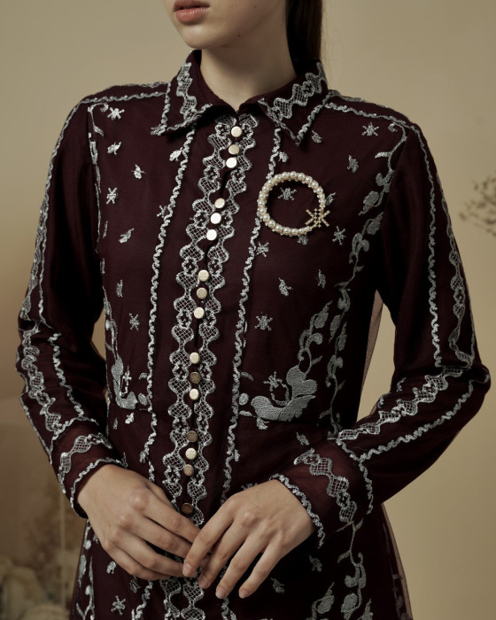Tamara Dress - Burgundy