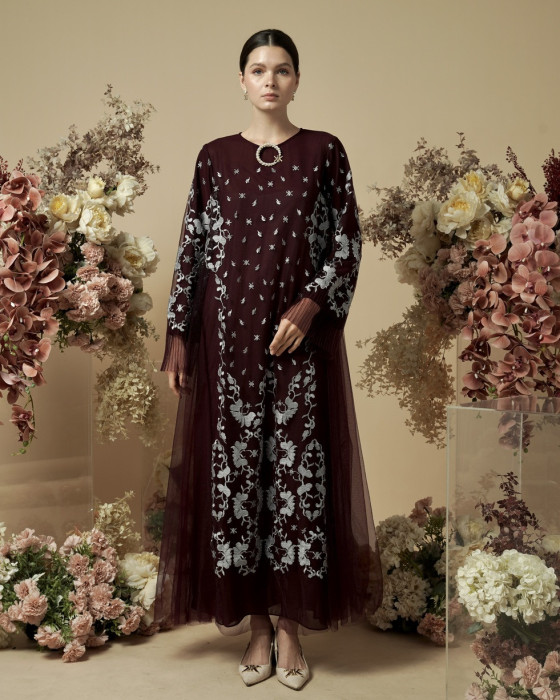 Ivana Dress - Burgundy