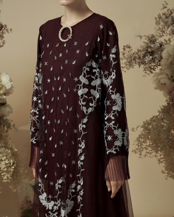 Ivana Dress - Burgundy