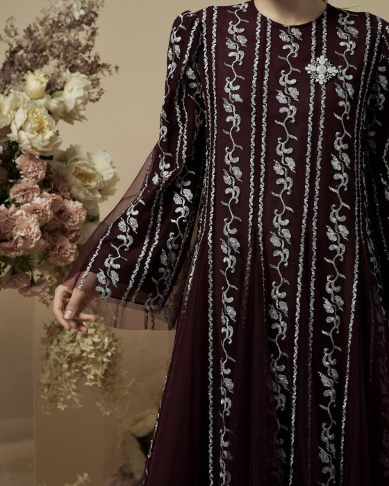 Ellya Dress - Burgundy