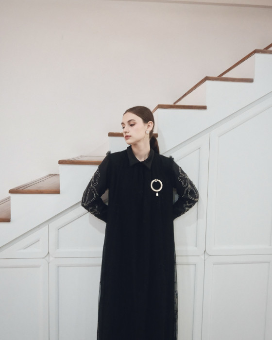 Rania Dress Beads - Black