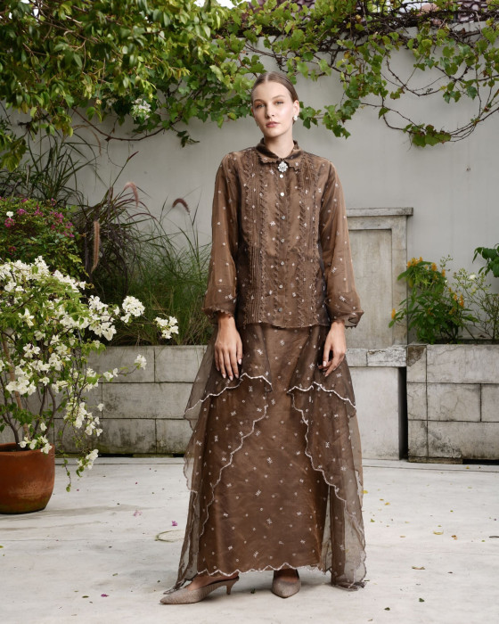 Zahira Dress - Brown