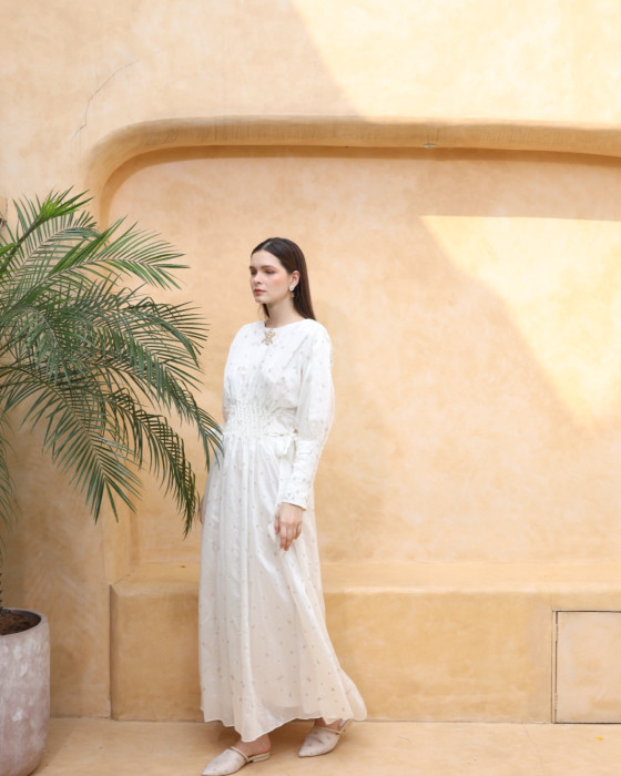 Estella dress - White cloud