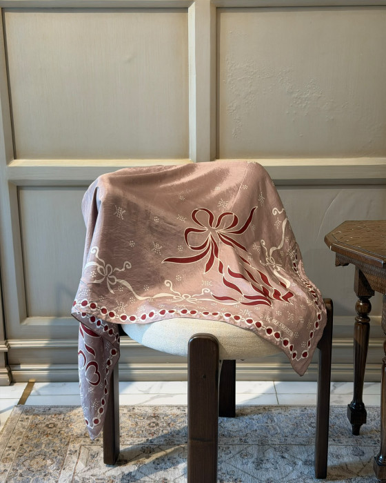 Ribbon scarf - greige