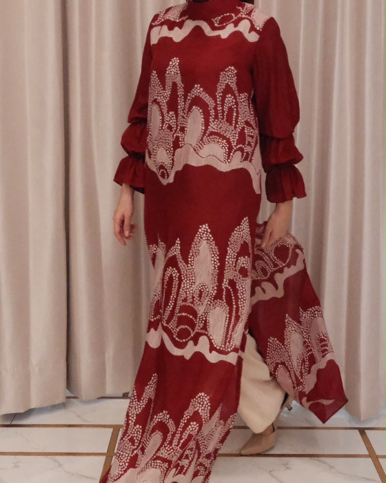 Anne long tunic - maroon