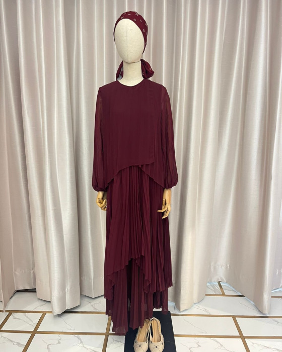 Zen aya dress - maroon