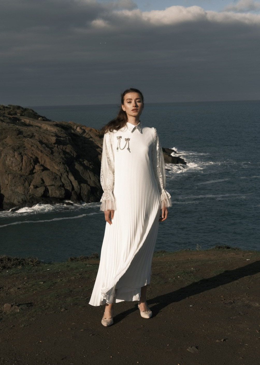 Flanya Dress - White
