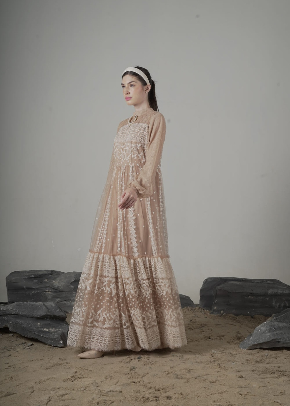 Aseela Dress - Almond