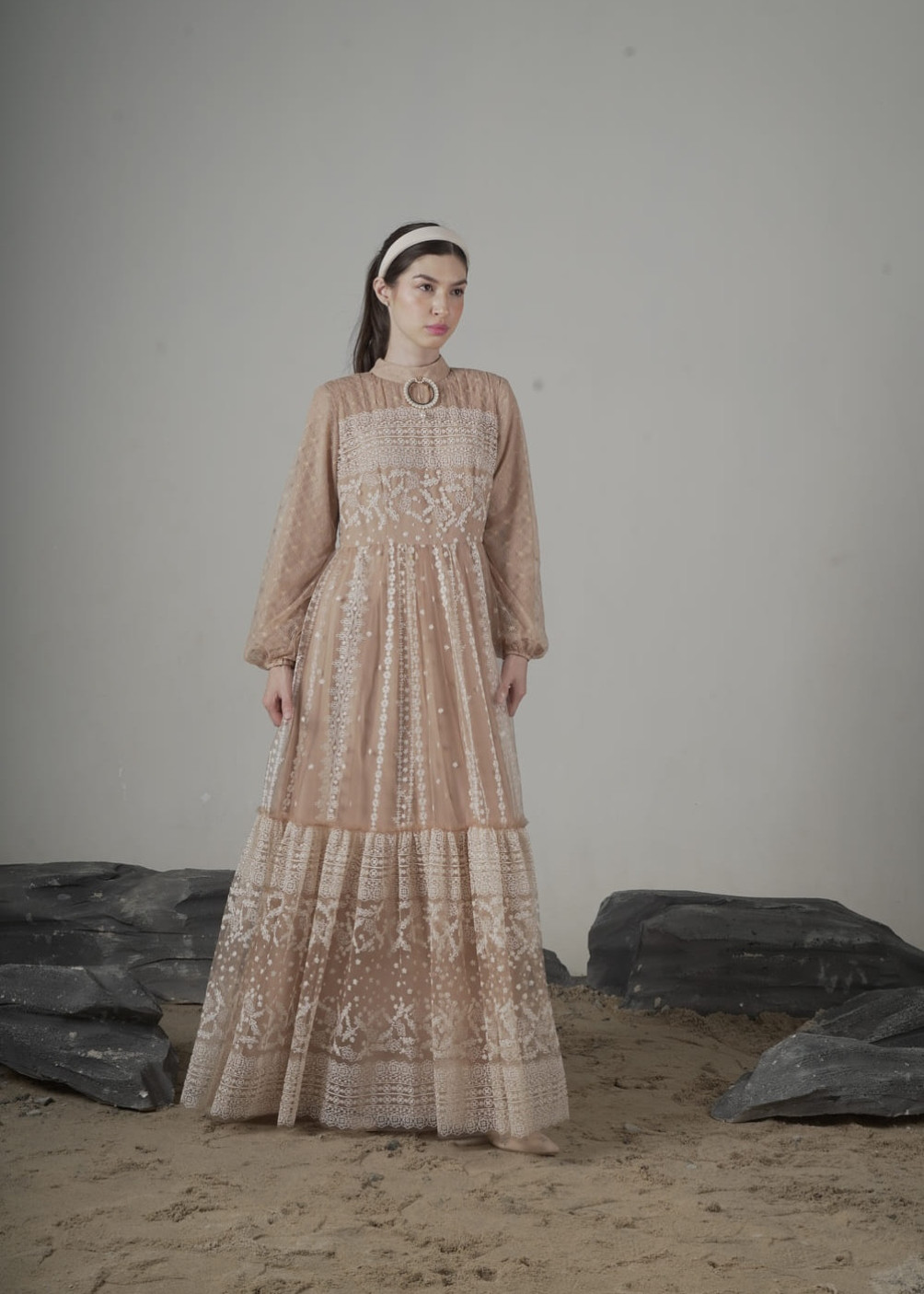 Aseela Dress - Almond