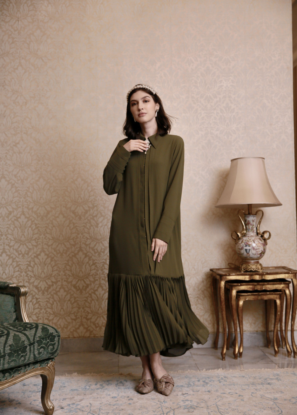 Dyra Dress - Olive