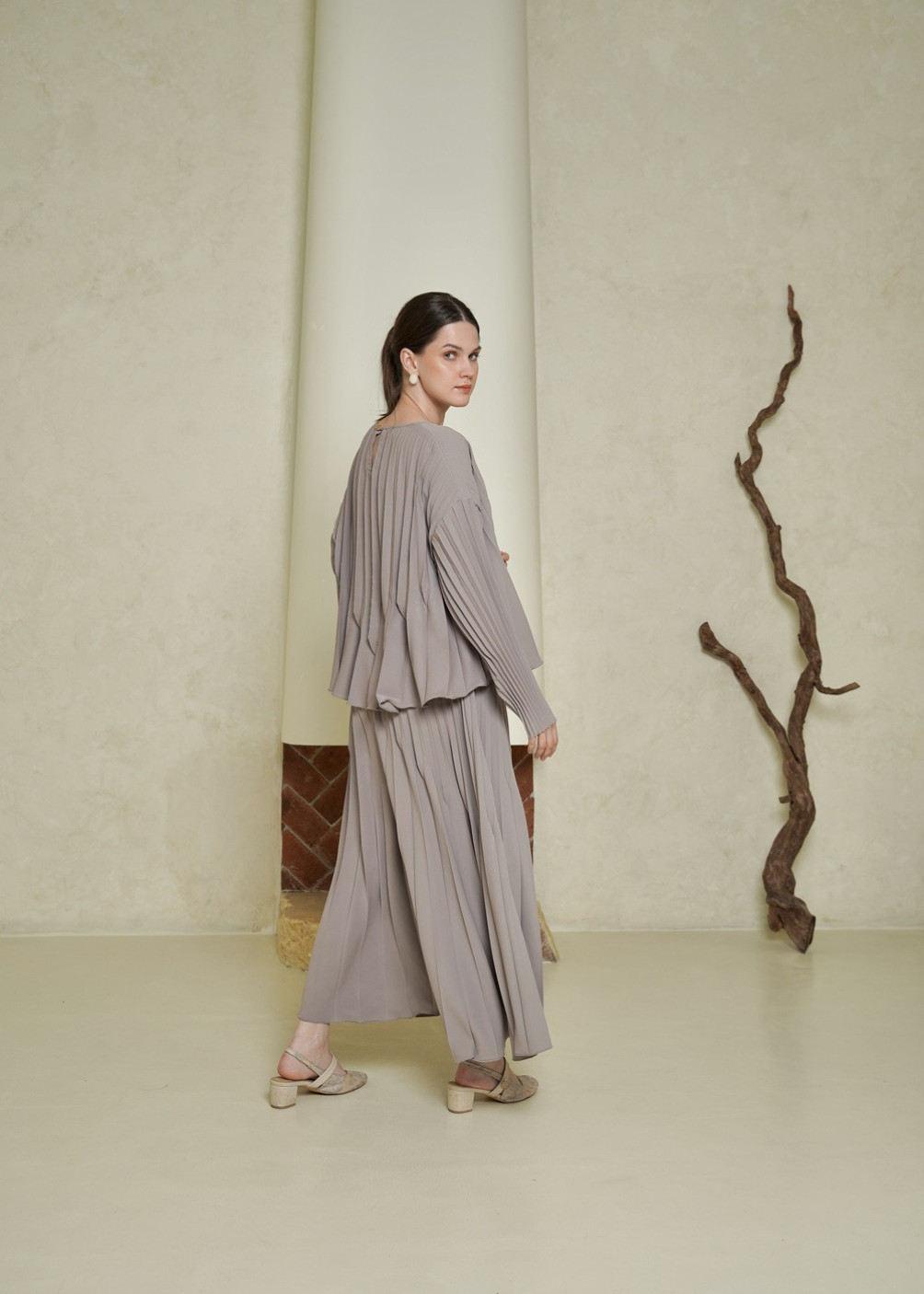 Dania Pleats Set - Grey