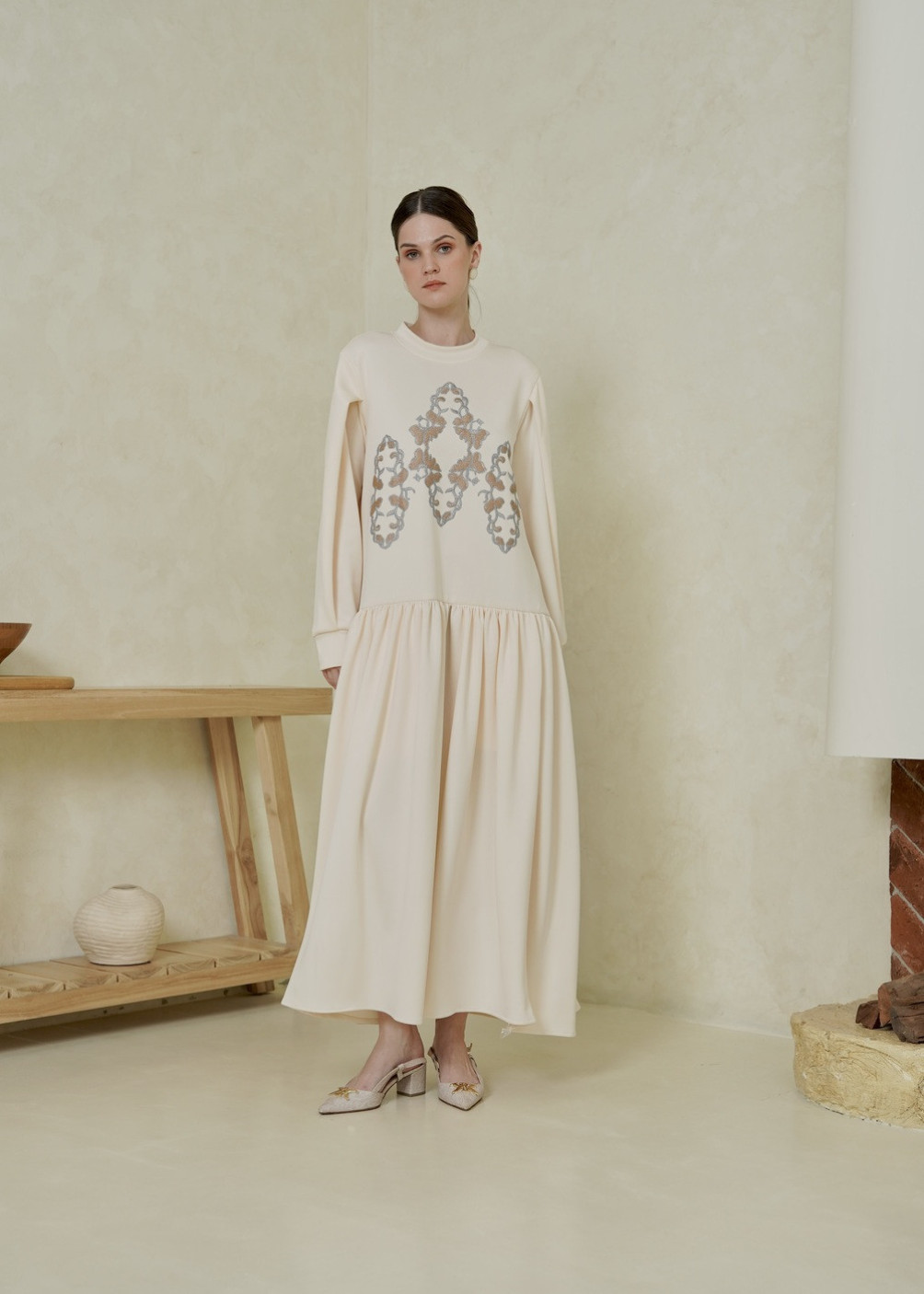 Asha Ruffle Dress - Butter