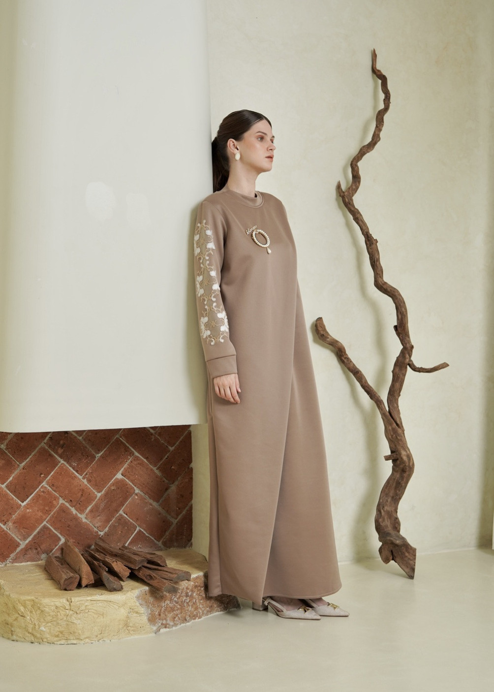 Celia Dress - Taupe