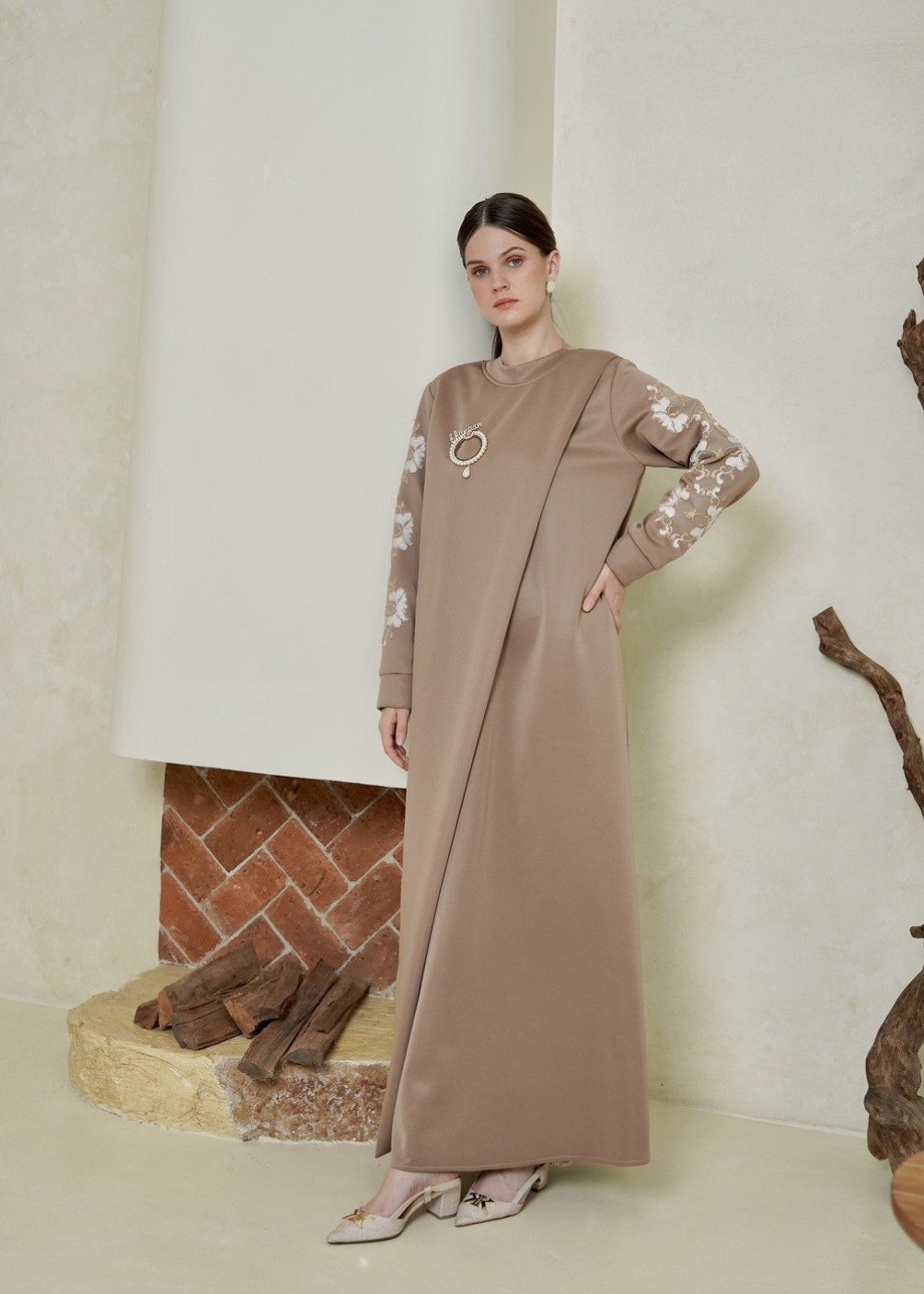 Celia Dress - Taupe