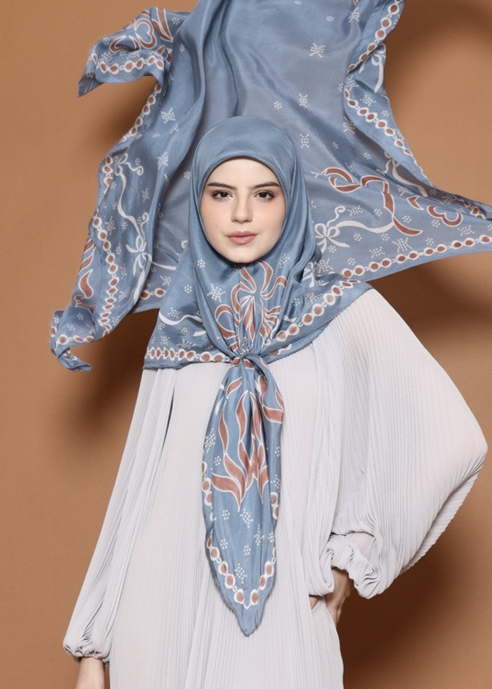 Ribbon Scarf - Blue