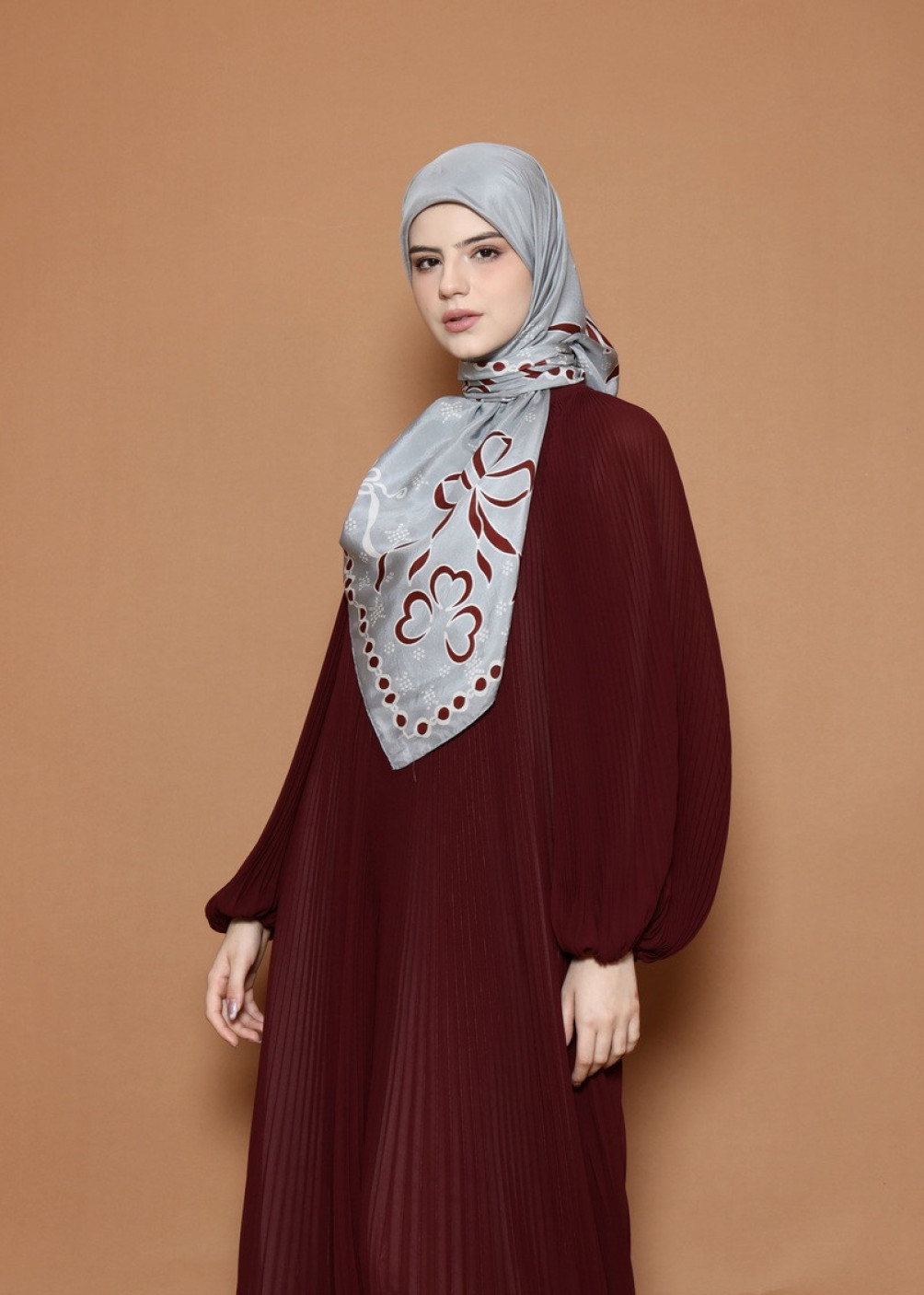 Ribbon Scarf - Grey