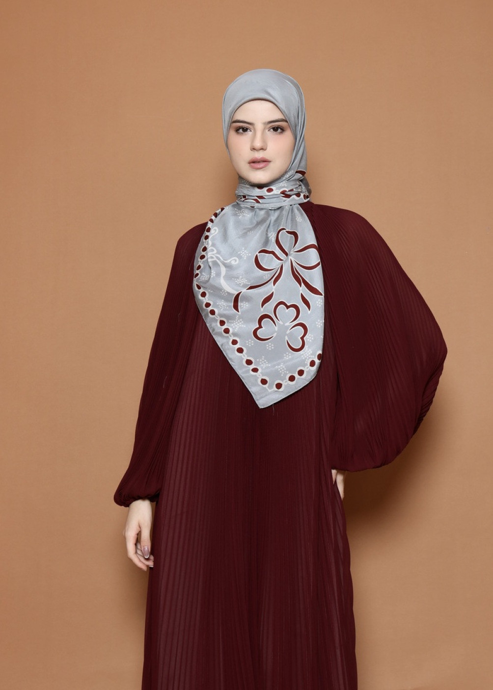 Ribbon Scarf - Grey