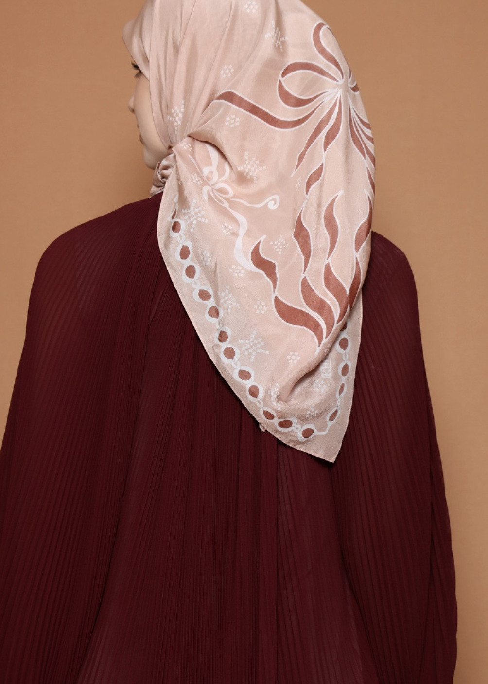 Ribbon Scarf - Peach