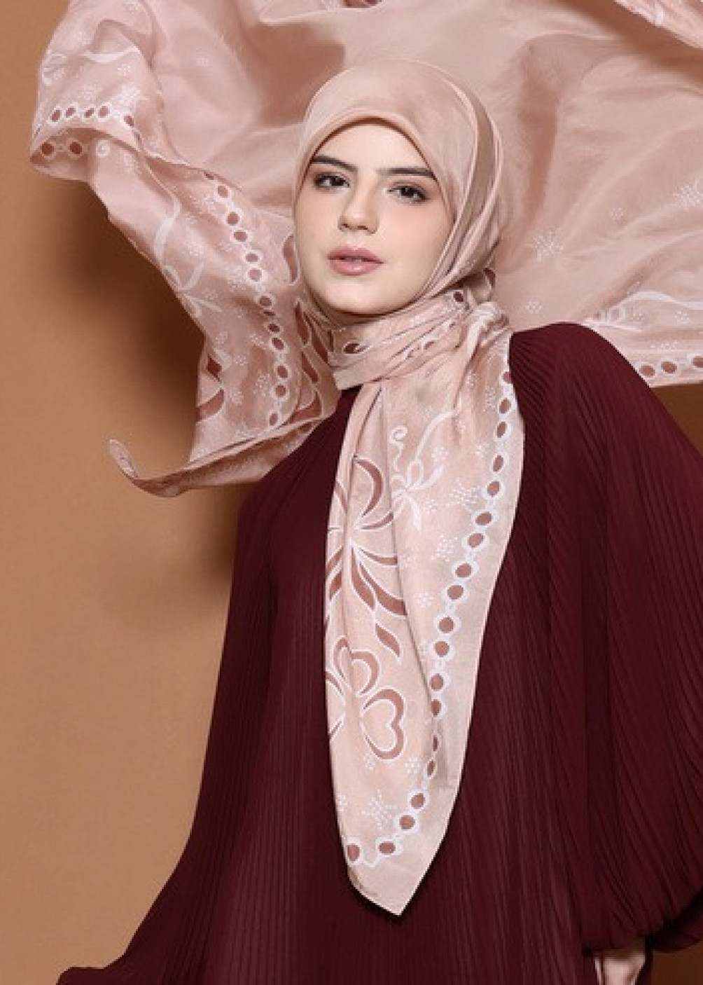 Ribbon Scarf - Peach