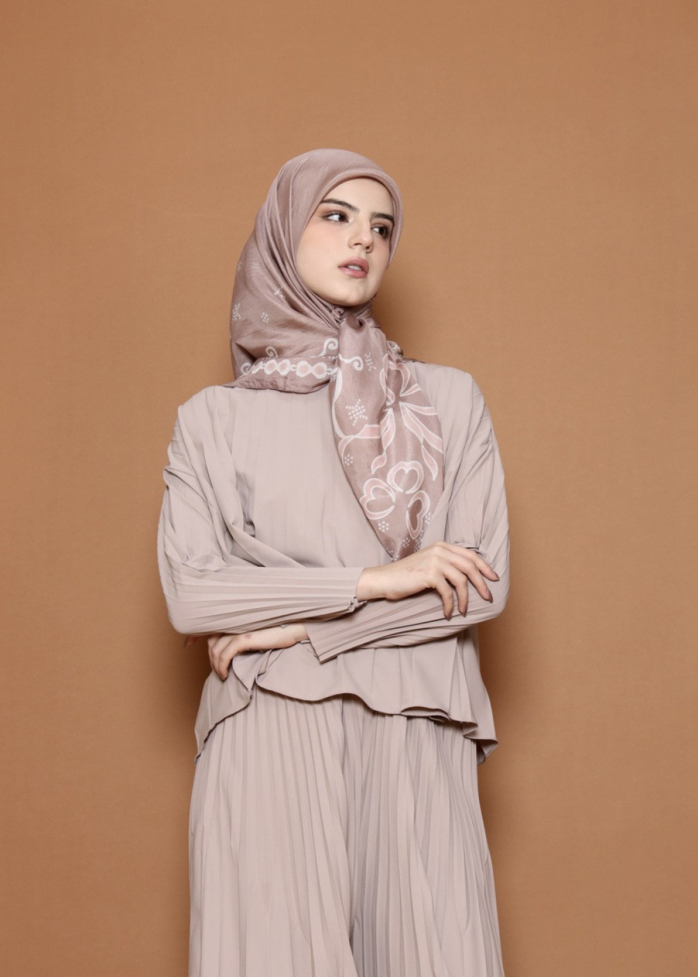 Ribbon Scarf - Taupe
