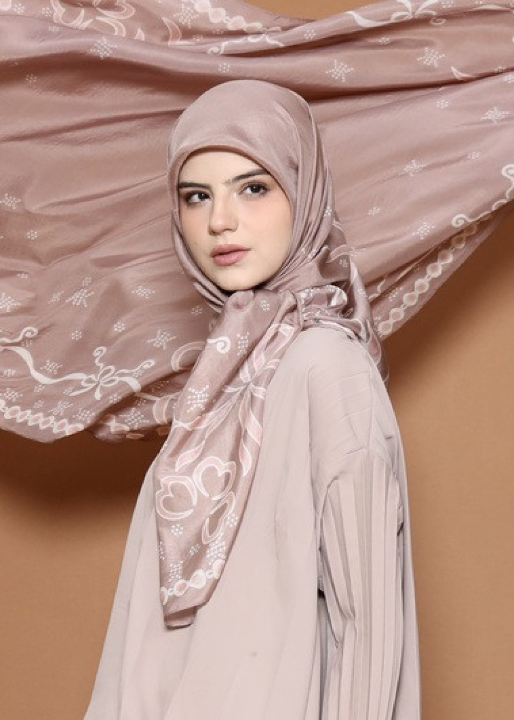Ribbon Scarf - Taupe
