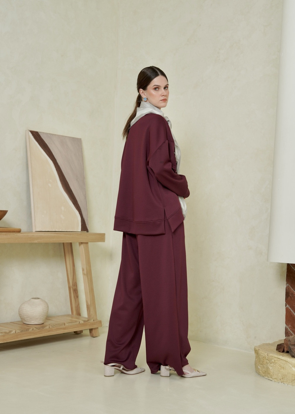 Alba Set Sweater - Burgundy