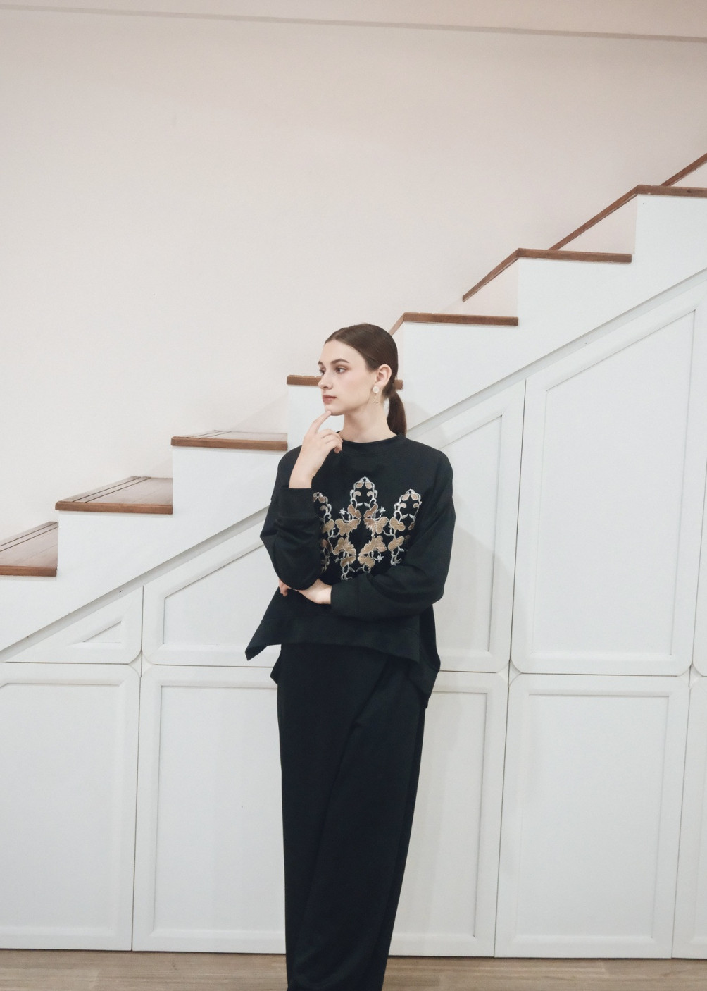 Alba Set Sweater - Black