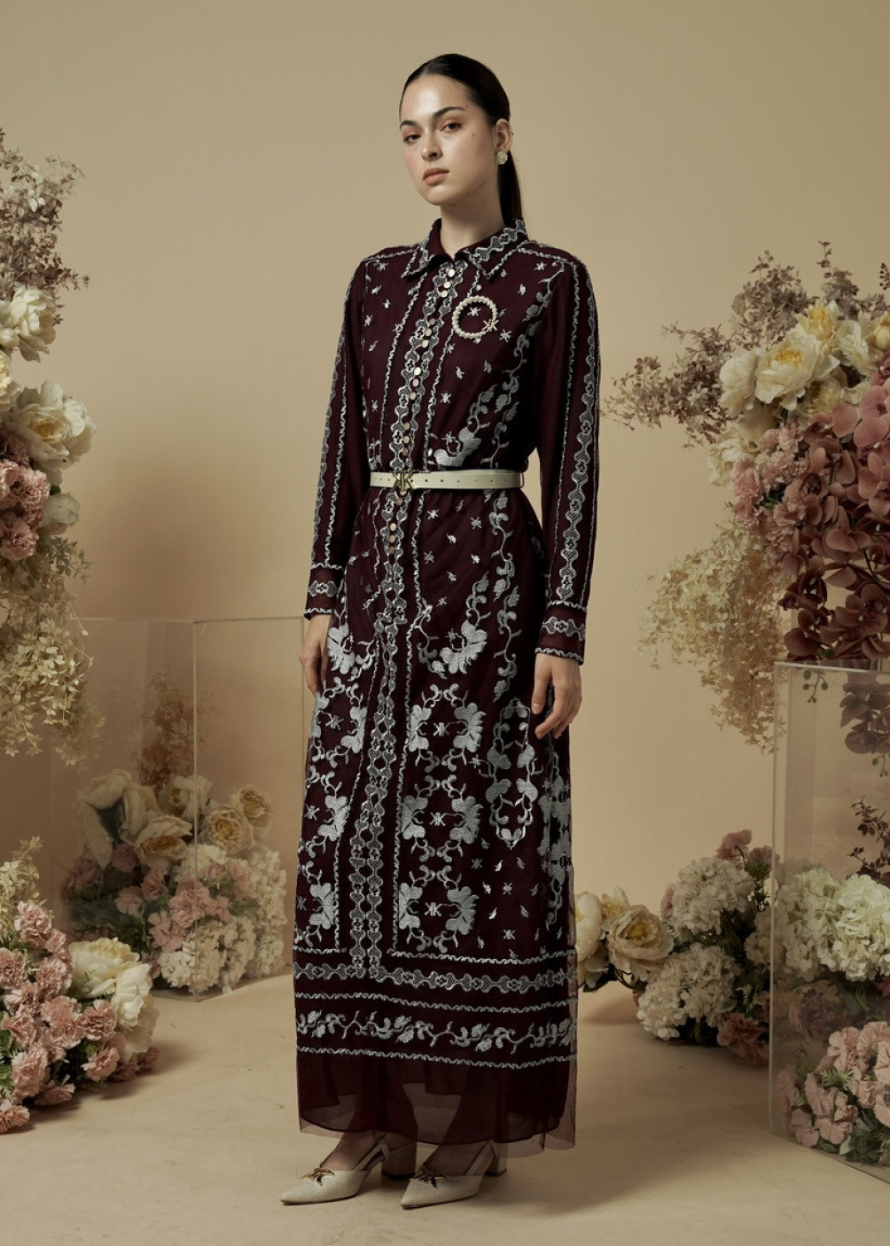 Tamara Dress - Burgundy