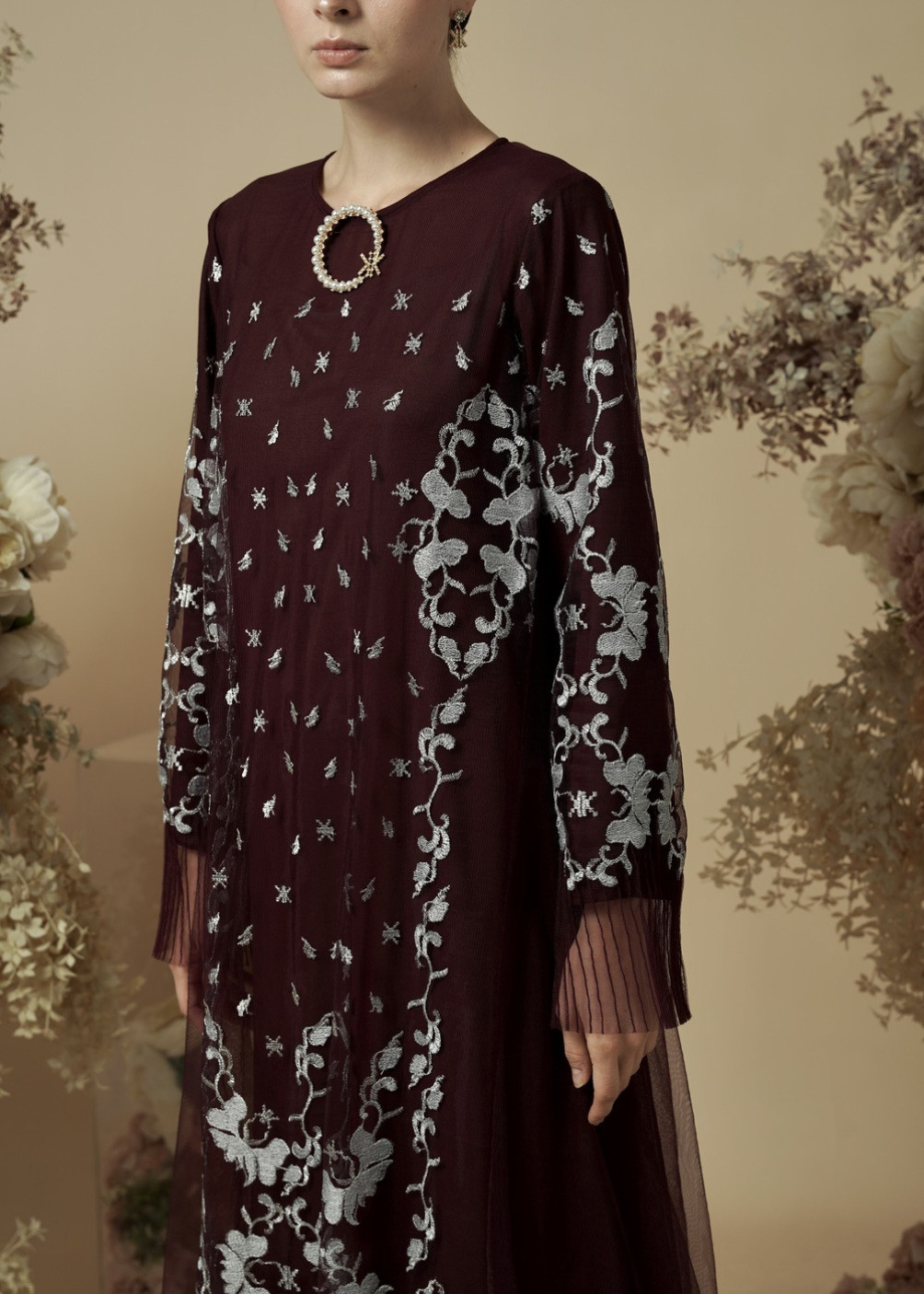 Ivana Dress - Burgundy