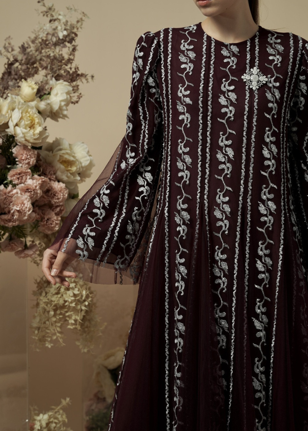 Ellya Dress - Burgundy