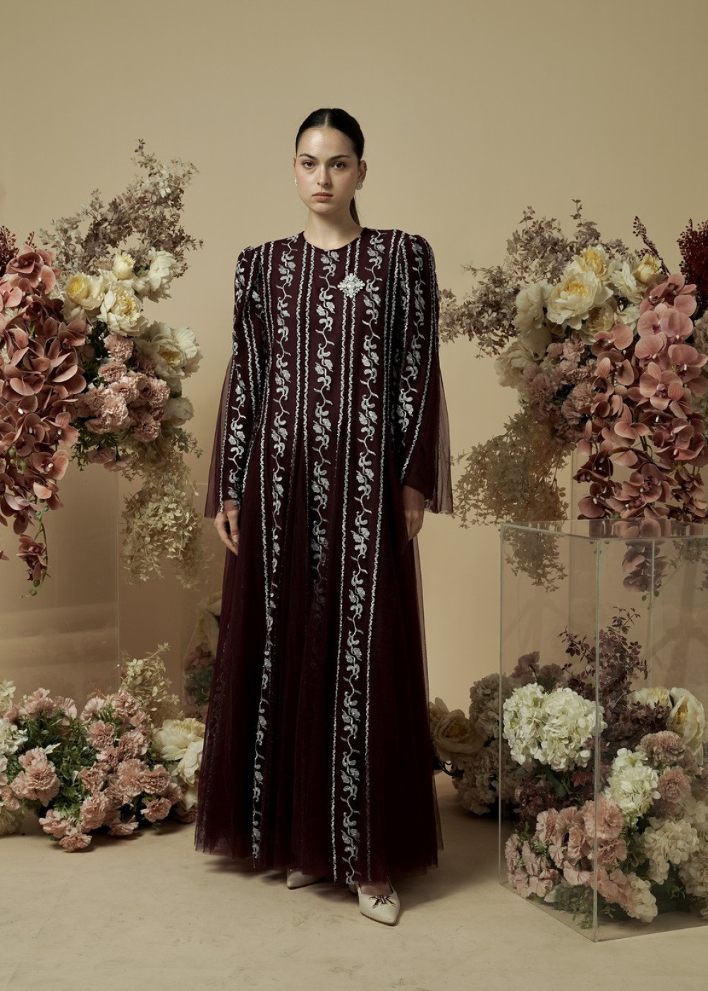 Ellya Dress - Burgundy