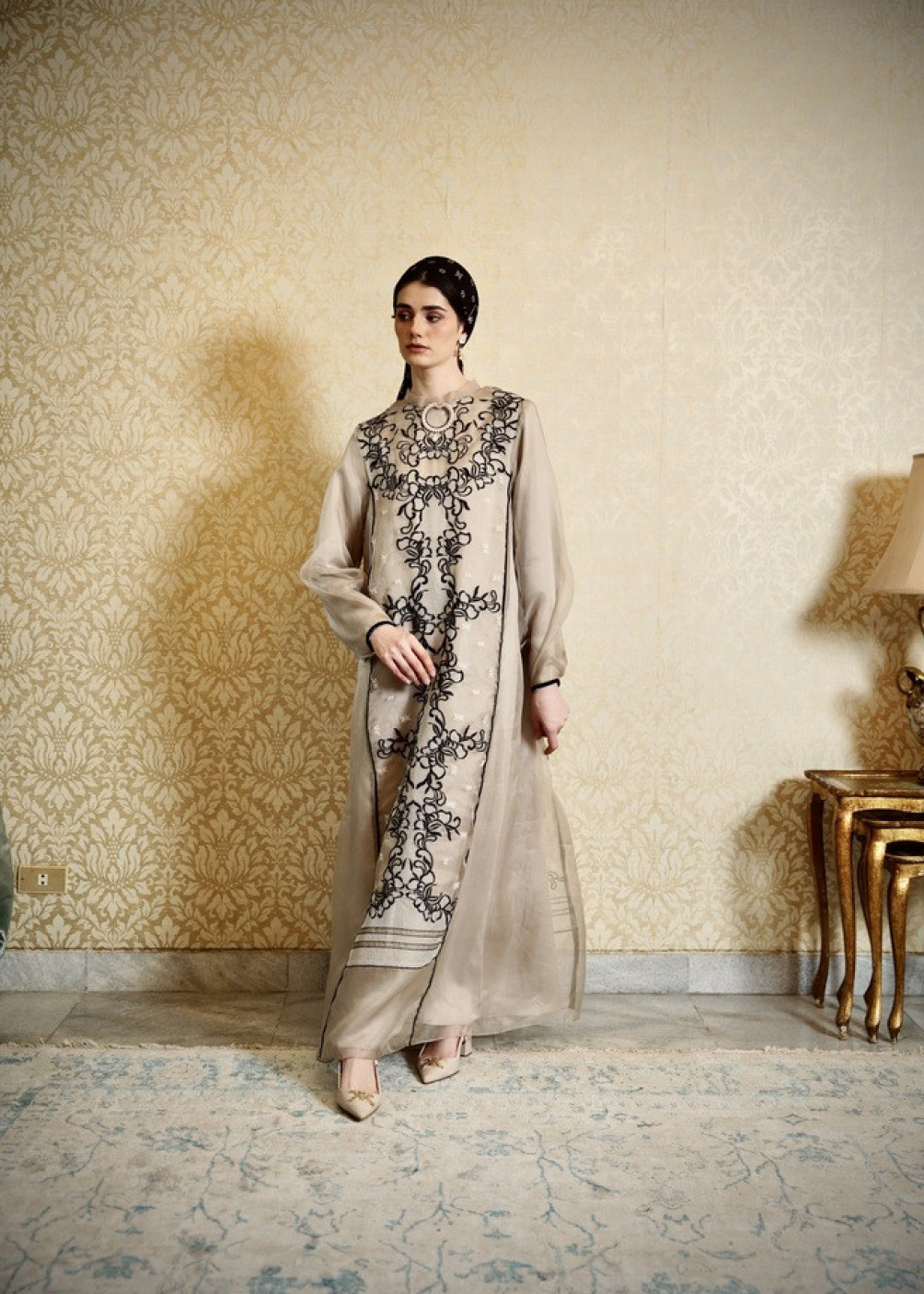 Erina Dress Ribbon - Grey