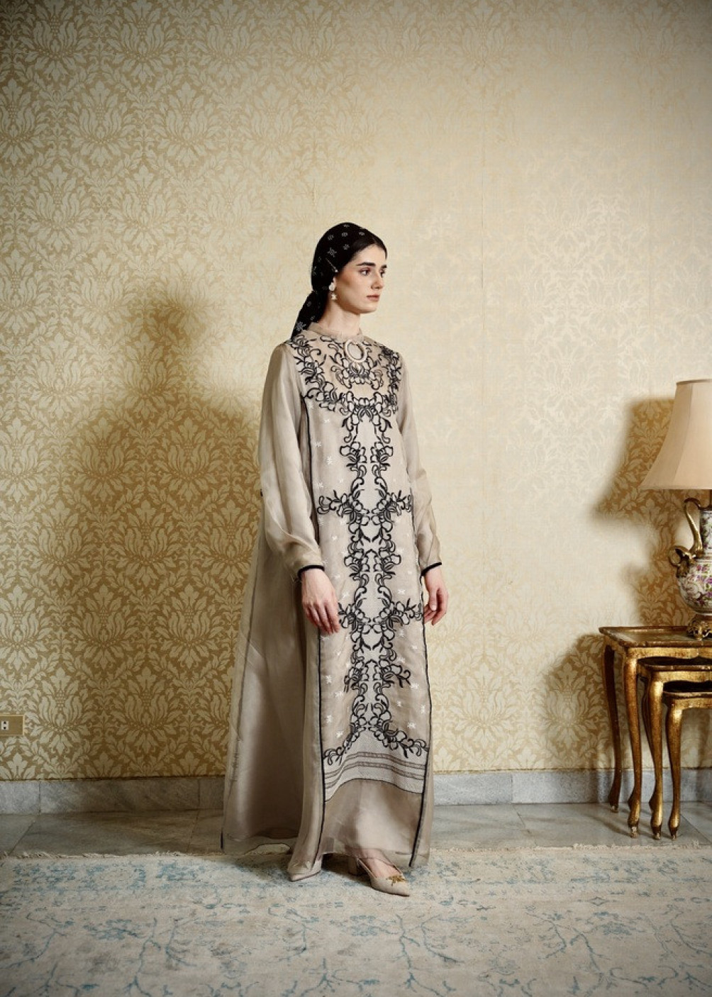 Erina Dress Ribbon - Grey