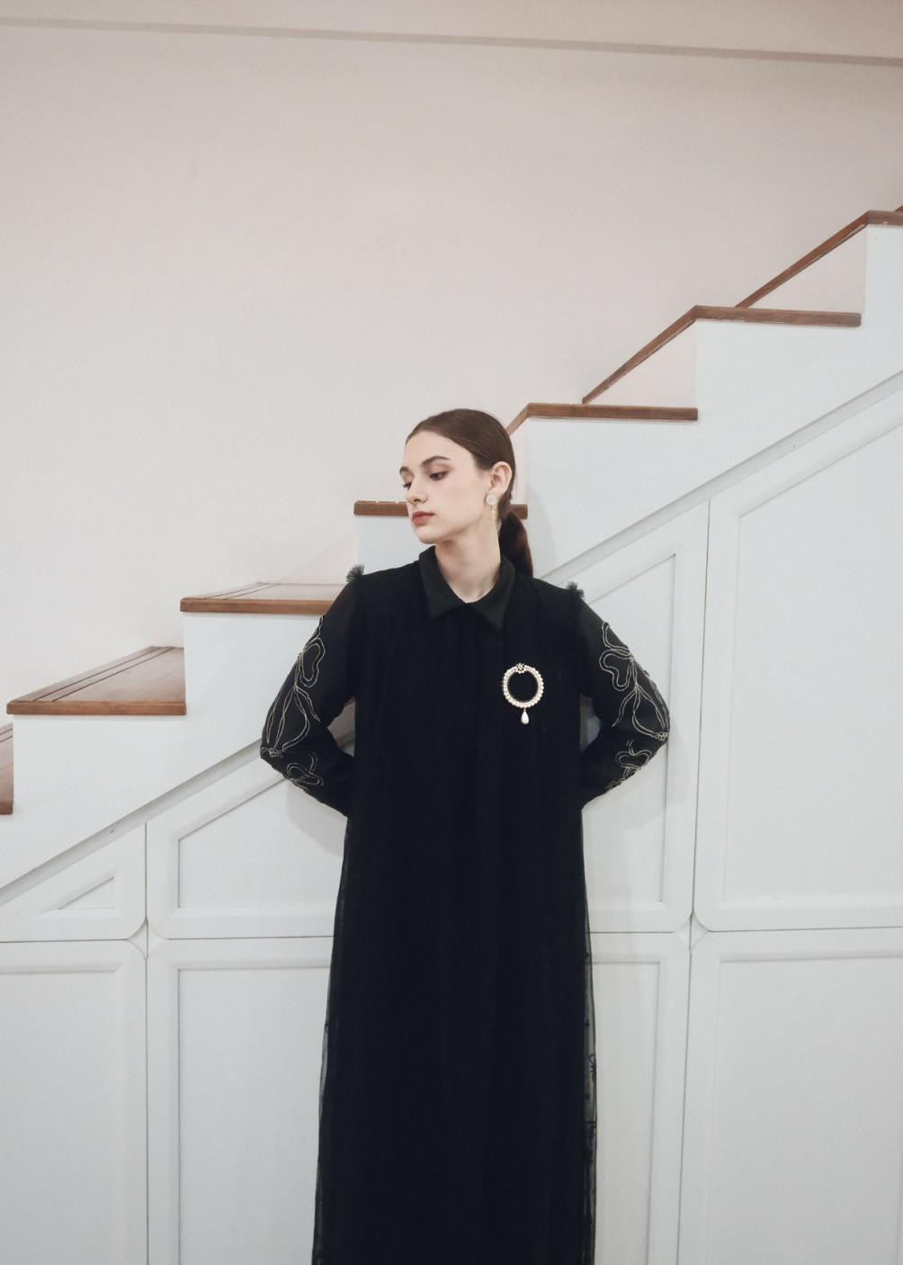 Rania Dress Beads - Black
