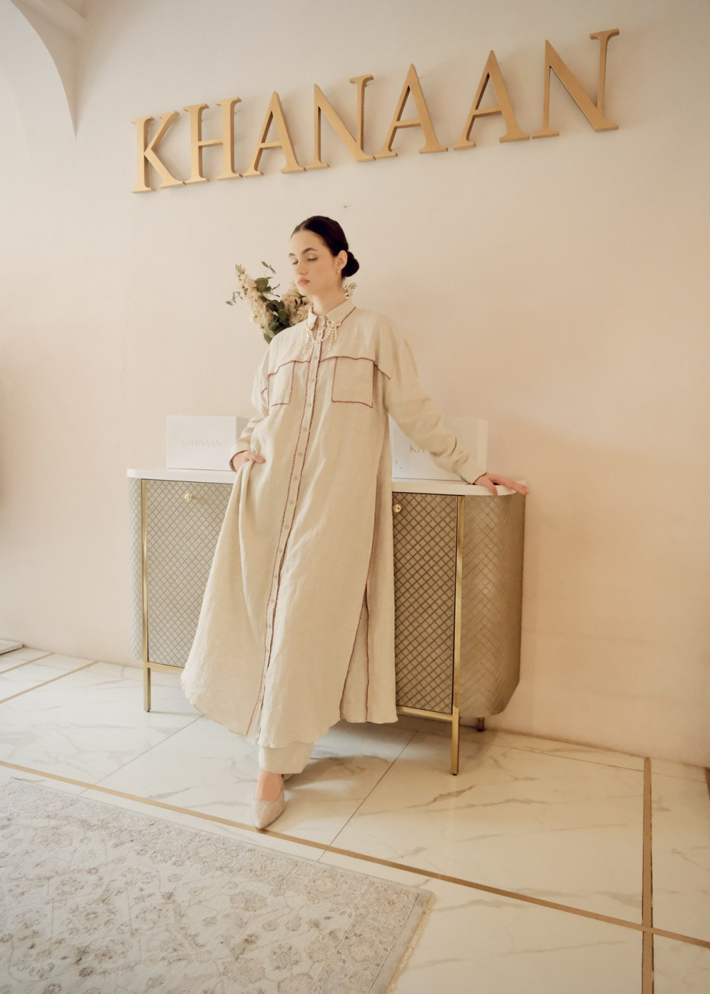Rythana Dress - Beige