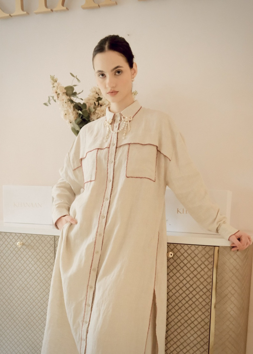 Rythana Dress - Beige