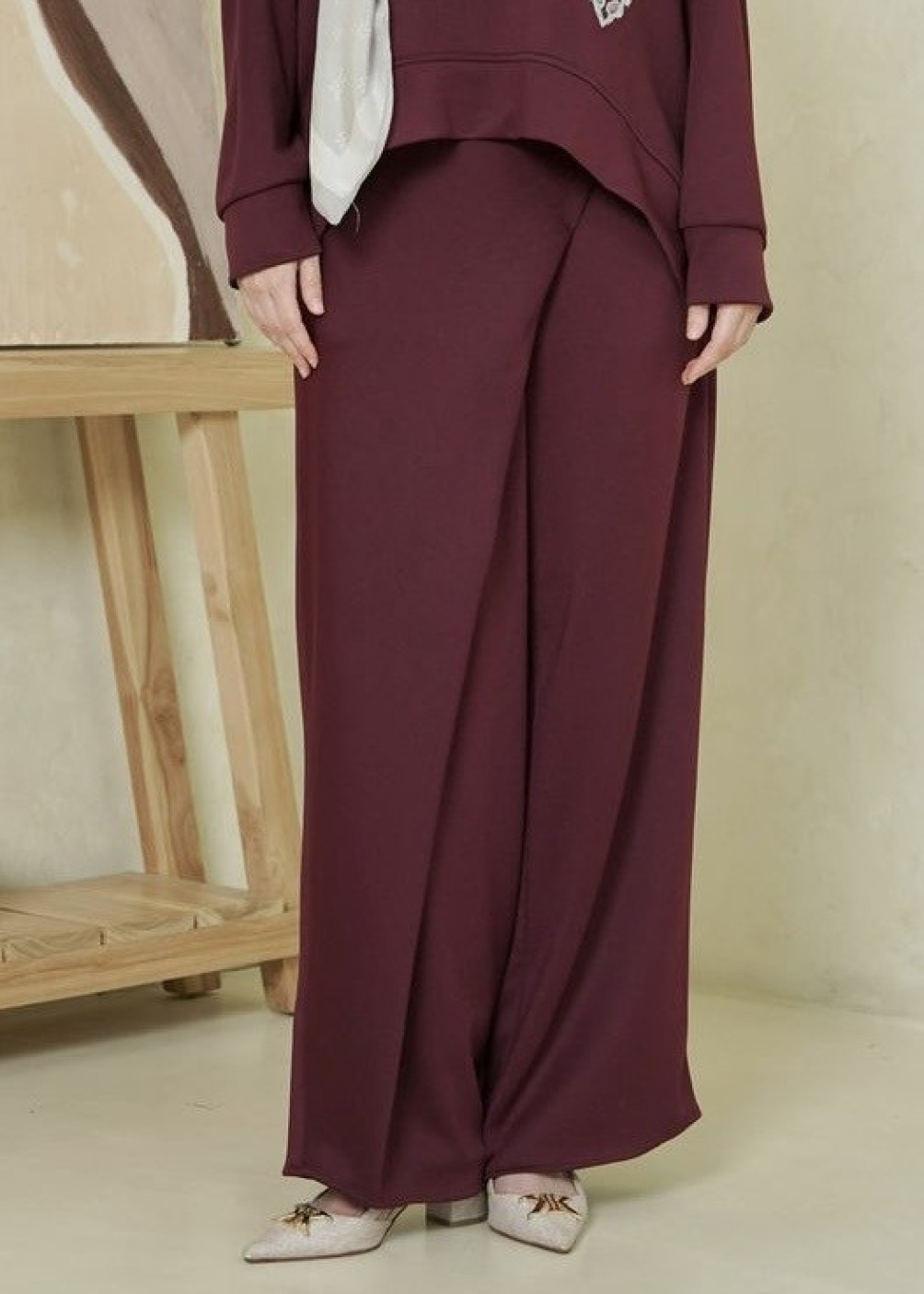 Alba Pants - burgundy