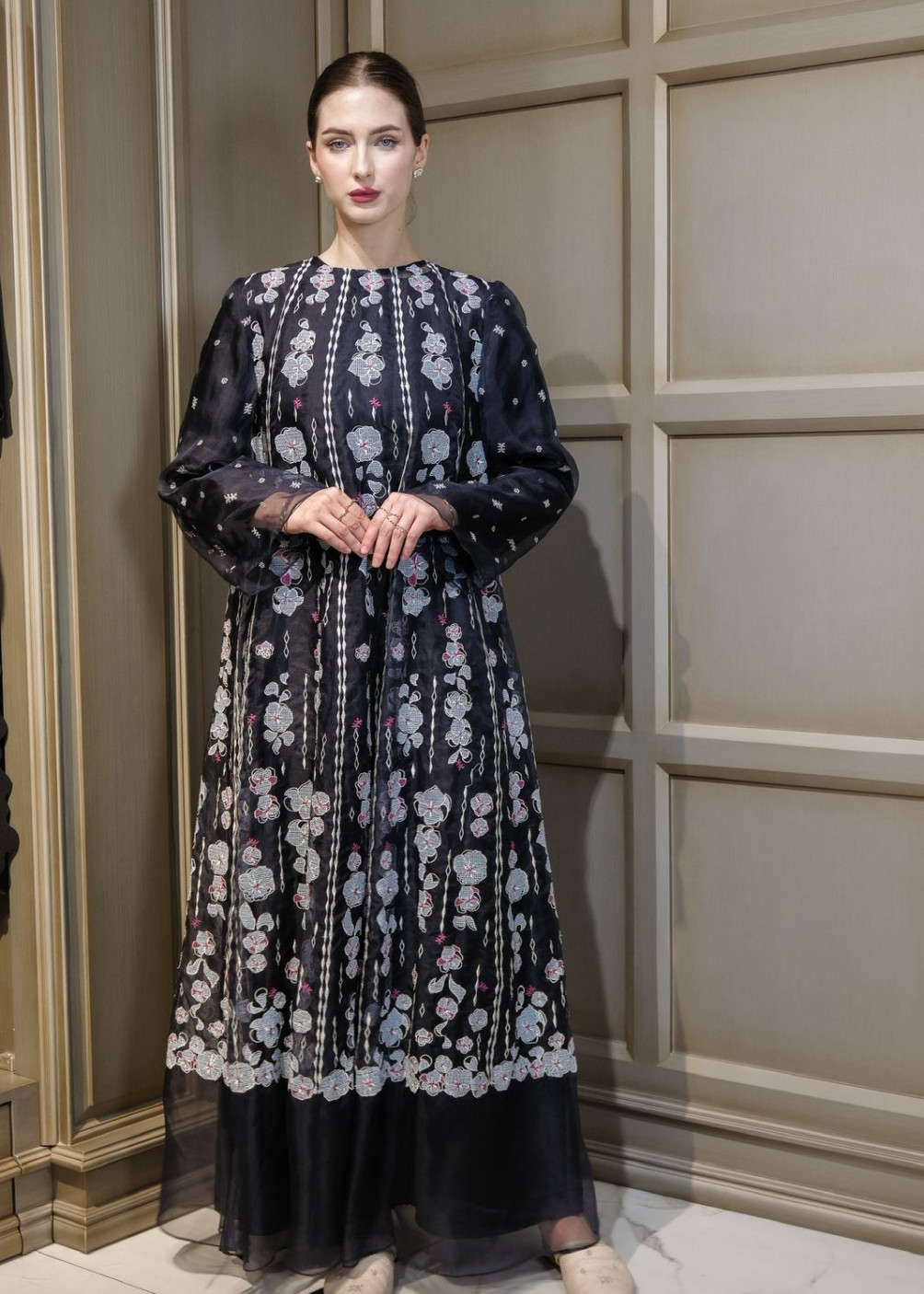 Alerra floral dress - navy