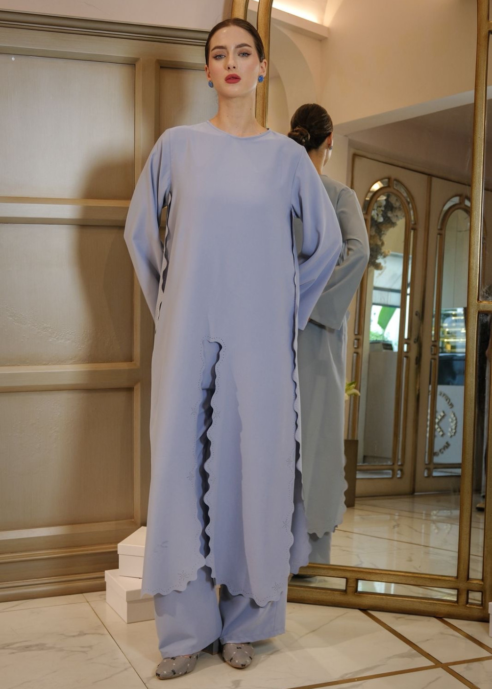 Asiya tunic set - blue