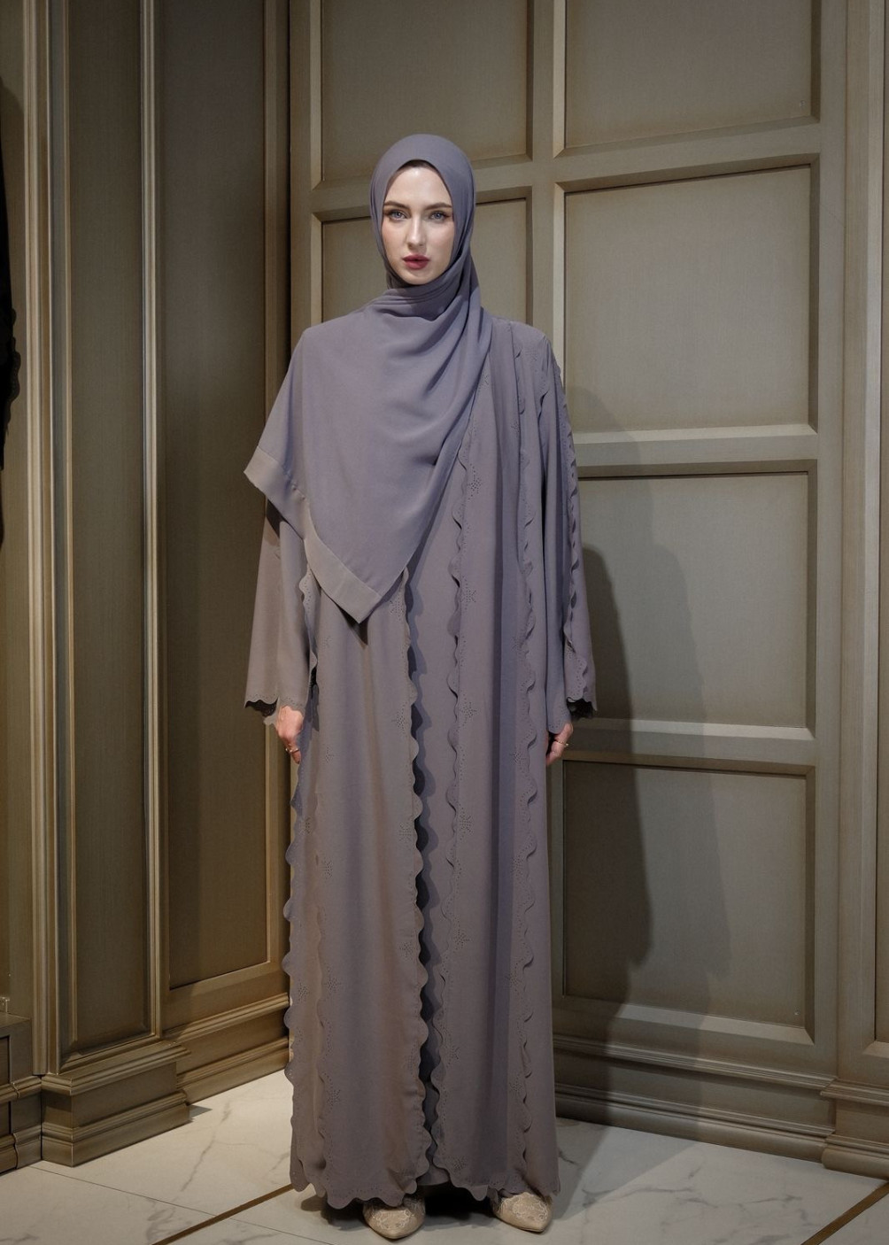 Medina abaya set - grey