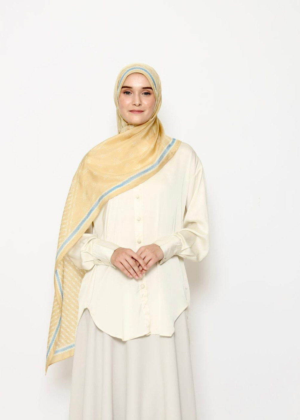 Smaranaa Silk Pashmina - Butter