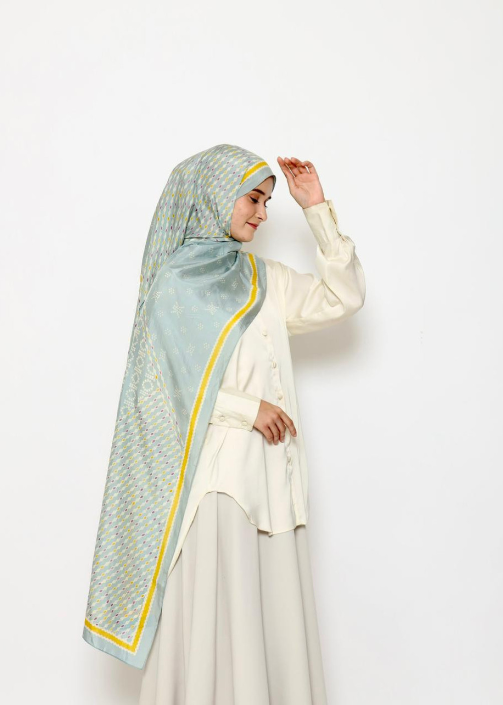 Smaranaa SIlk Pashmina - Aqua