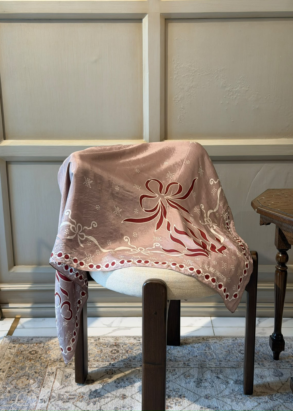 Ribbon scarf - greige