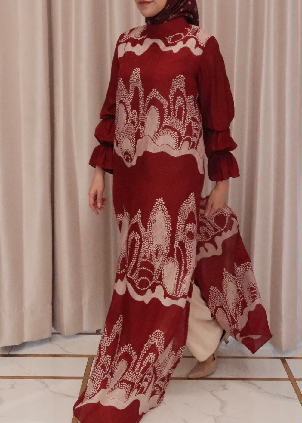 Anne long tunic - maroon