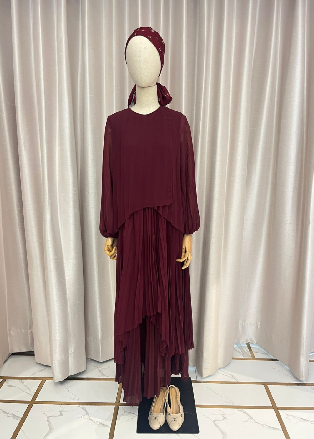 Zen aya dress - maroon